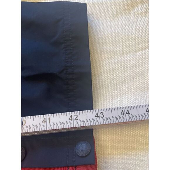 Tommy Hilfiger Track Pants Men's L Blue Striped 100% Nylon Pockets Drawstring - Picture 6 of 8